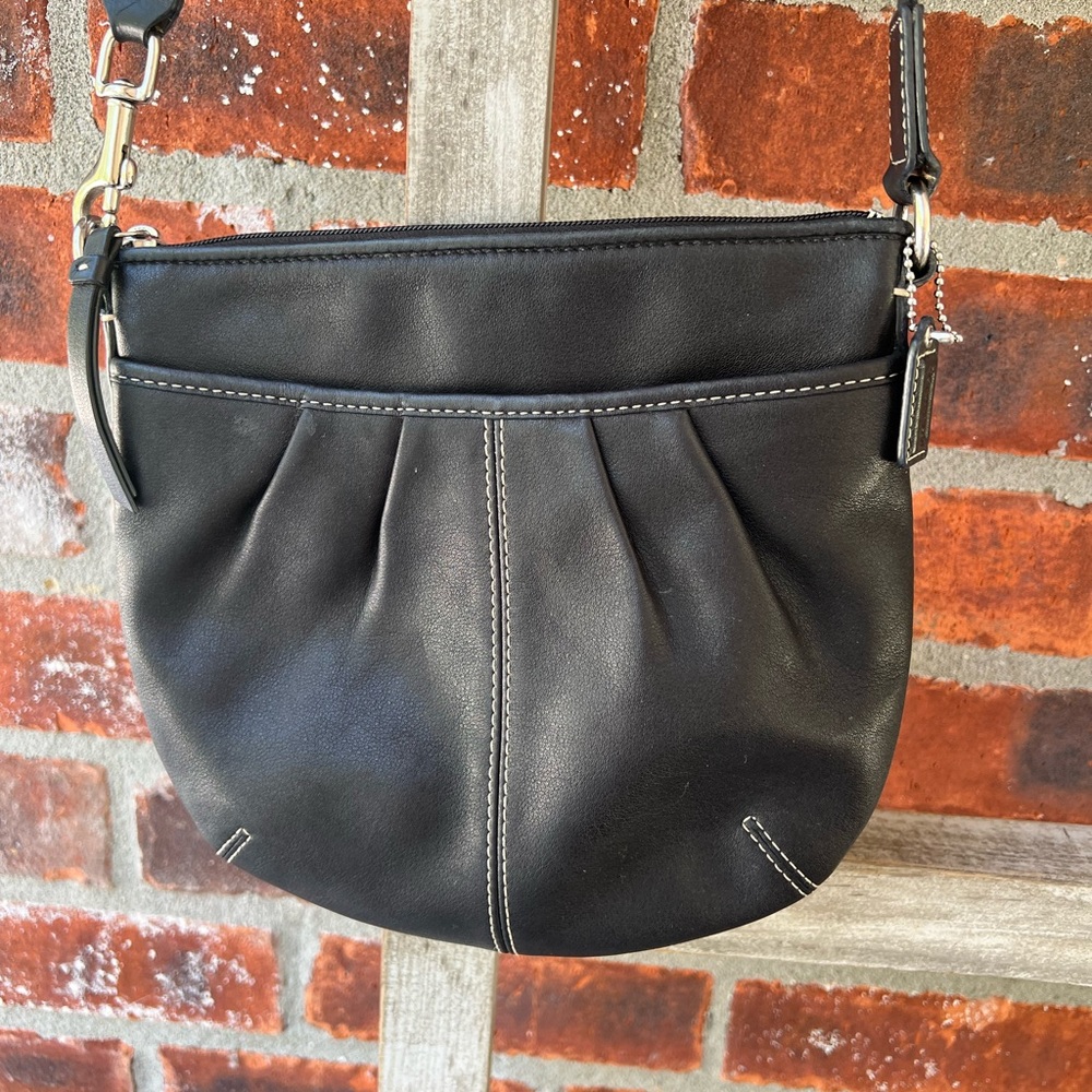 Black Leather Crossbody Bag